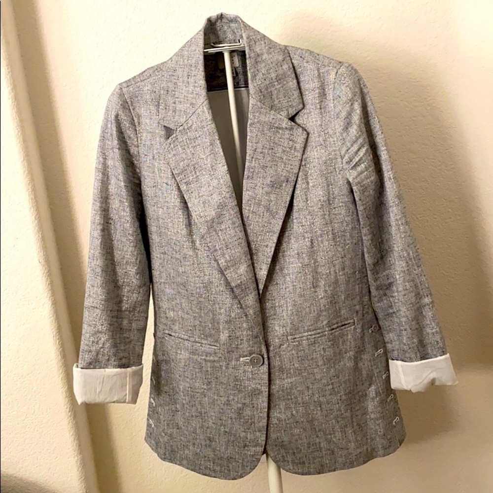 Gray with silver Blazer